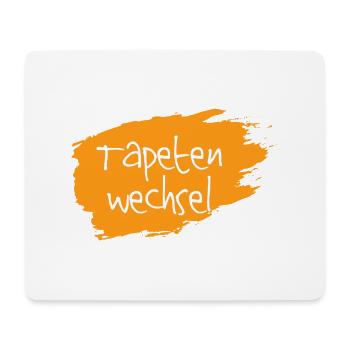 Tapetenwechsel orange - Mousepad (Querformat) - Weiß - Vorne
