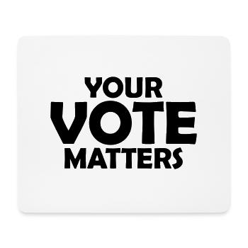 votre vote compte citation - Tapis de souris (format paysage) - blanc - Devant