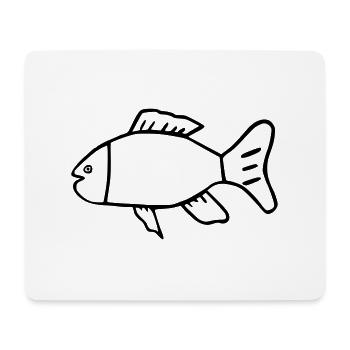 Fisch - Mousepad (Querformat) - Weiß - Vorne