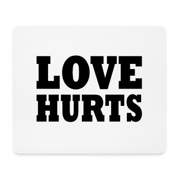 Love hurts - Mousepad (Querformat) - Weiß - Vorne