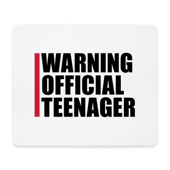 warning official teenager Zitat - Mousepad (Querformat) - Weiß - Vorne