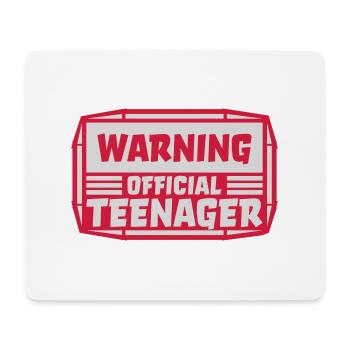 avertissement citation officielle d’adolescent - Tapis de souris (format paysage) - blanc - Devant