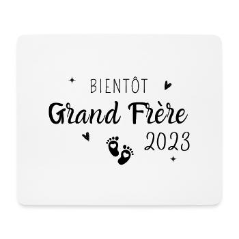 Bientôt grand frère 2023 - Tapis de souris (format paysage) - blanc - Devant