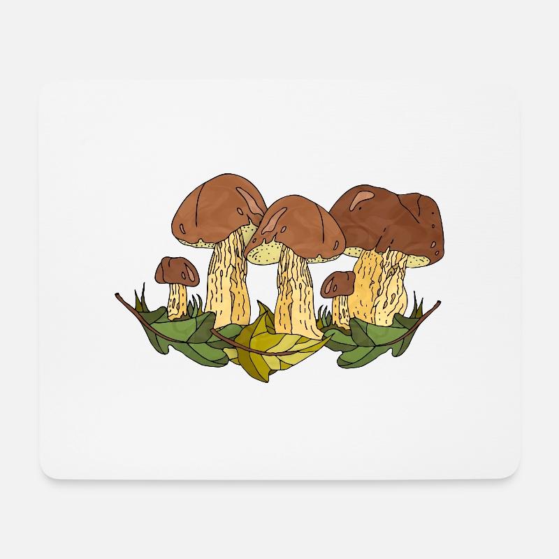 Pilze - Mousepad (Querformat) - Weiß