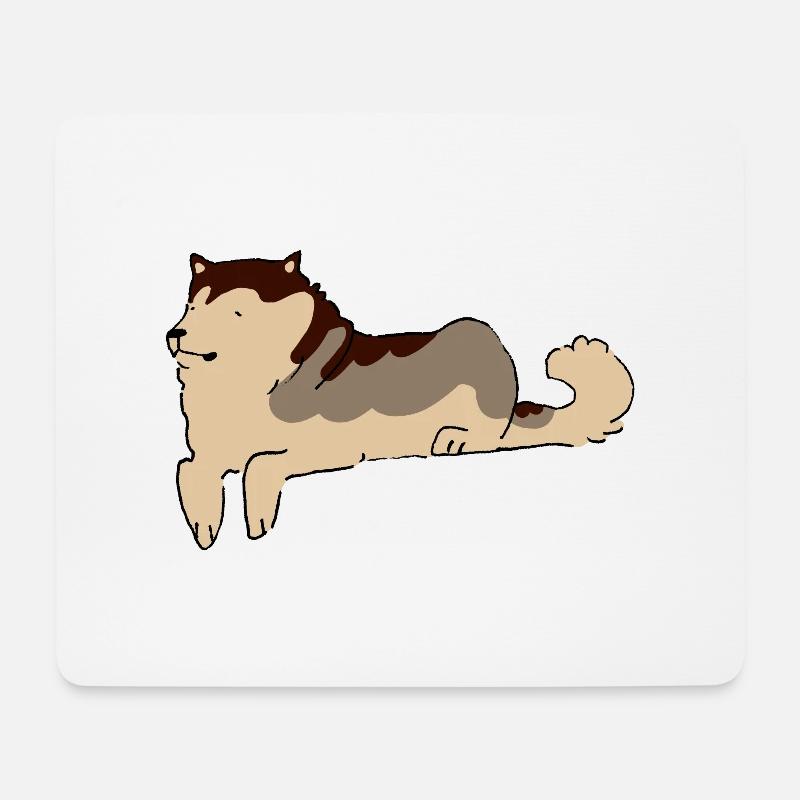 Alaskan Malamute - Mousepad (Querformat) - Weiß