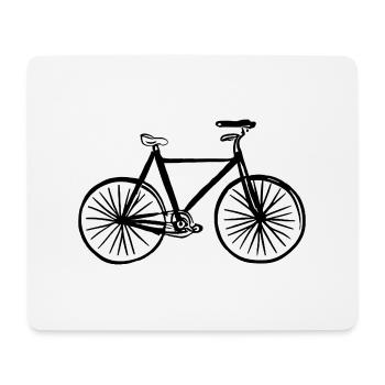 Bicycle Doodle Bicycles Cycling Vector 1 - Mouse Pad (horizontal) - white - Front