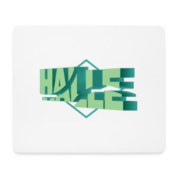 Halle Germany City 3D Font Skyline - Mouse Pad (horizontal) - white - Front