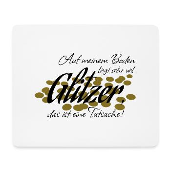 On the ground lies glitter fact saying gift - Mouse Pad (horizontal) - white - Front