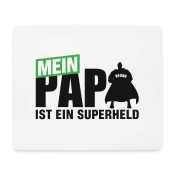 Mein Papa ist ein Superheld - Mousepad (Querformat) - Weiß - Vorne