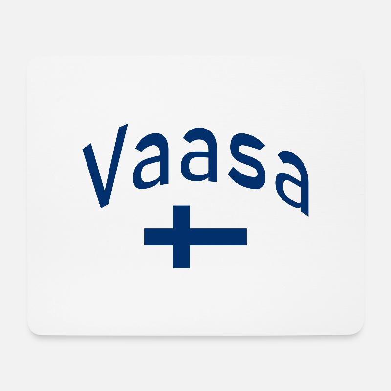 Vaasa finnland flagge - Mousepad (Querformat) - Weiß