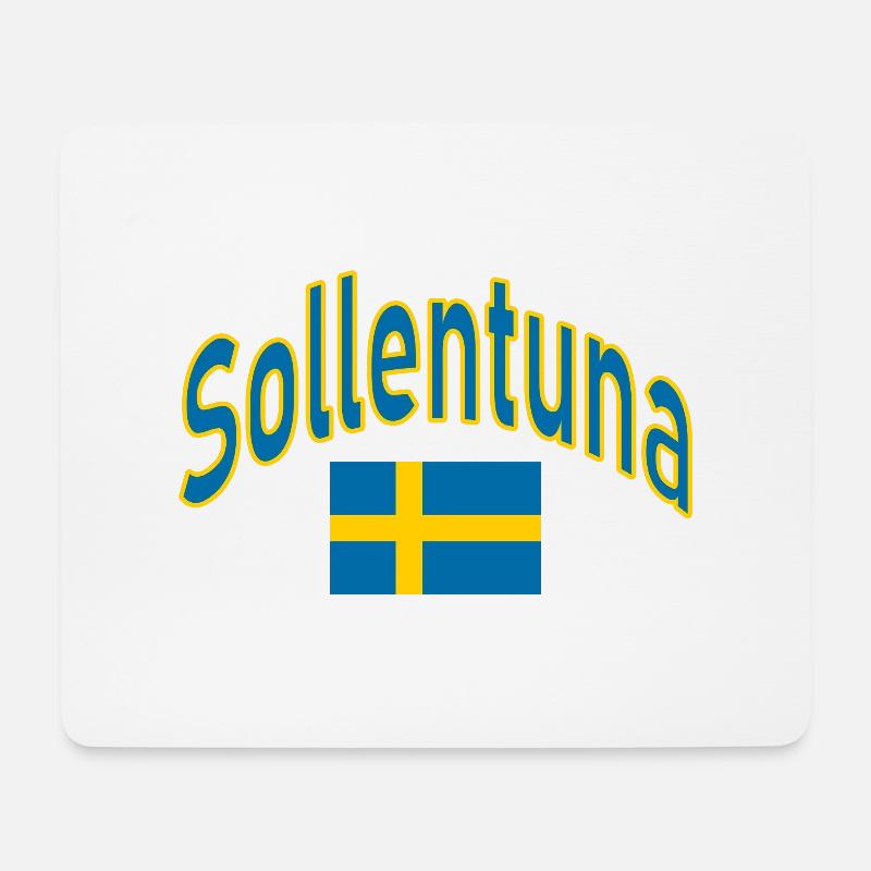 Sollentuna schweden flagge - Mousepad (Querformat) - Weiß