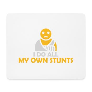 all my own stunts - Mousepad (Querformat) - Weiß - Vorne