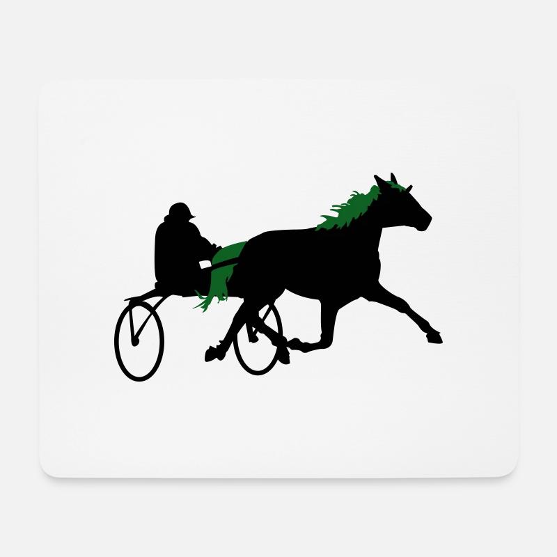 Sulki im Trab - Mousepad (Querformat) - Weiß