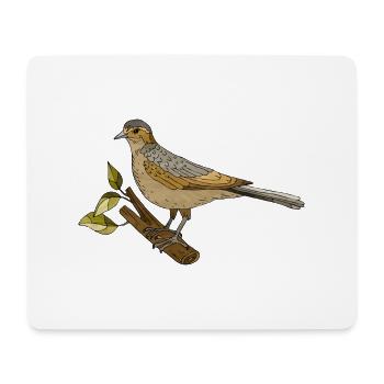 Oiseau - Tapis de souris (format paysage) - blanc - Devant