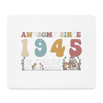 Großartig seit 1945 78 Jahr der Perfektion - 78. - Mousepad (Querformat) - Weiß - Vorne