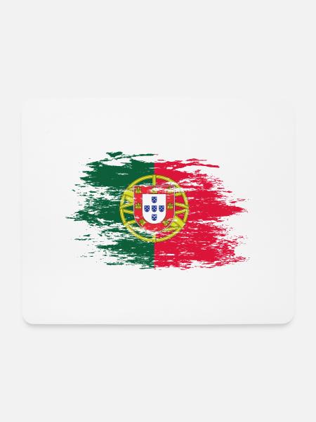 Portugal Flagge used - Mousepad (Querformat) - Weiß