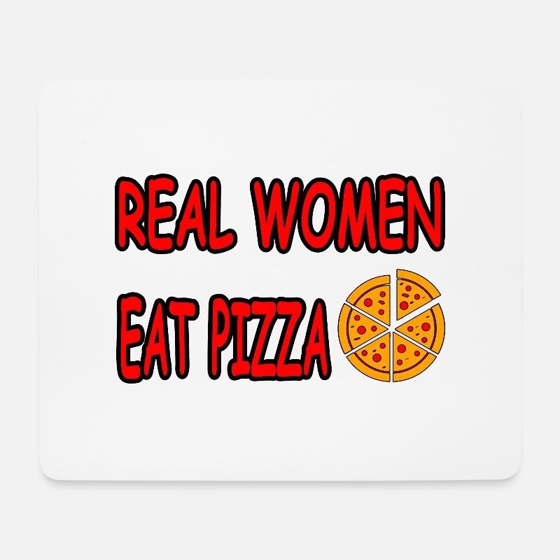 Pizza - Mousepad (Querformat) - Weiß