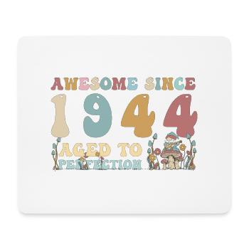 Génial depuis 1944 - 79e anniversaire - 2023 Groovy - Tapis de souris (format paysage) - blanc - Devant