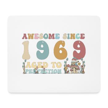 Génial depuis 1969 - 54e anniversaire - 2023 Groovy - Tapis de souris (format paysage) - blanc - Devant
