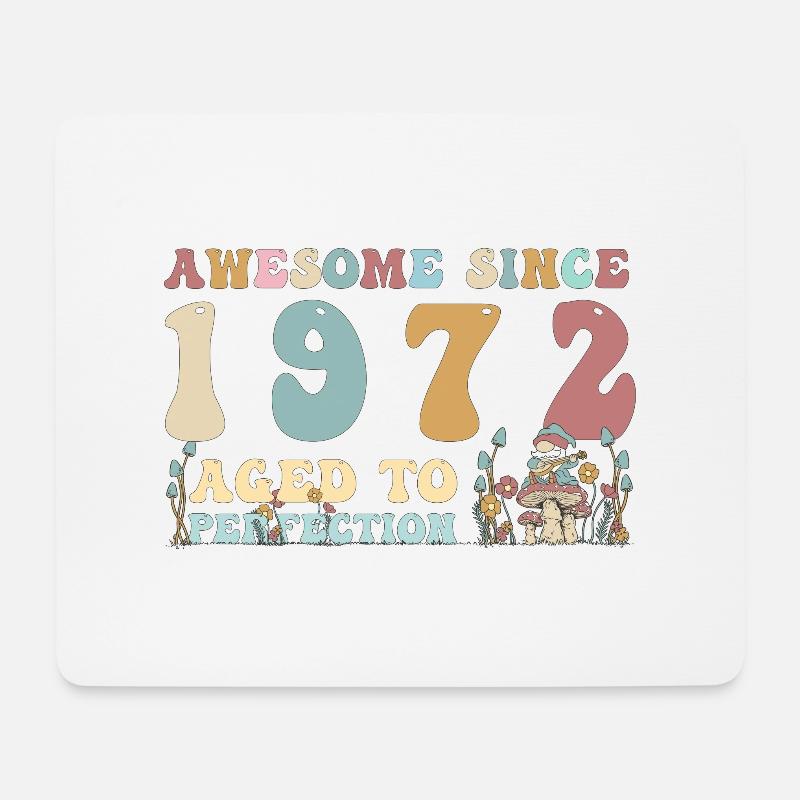 Super seit 1972 - 51. Geburtstag - 2023 Groovy - Mousepad (Querformat) - Weiß