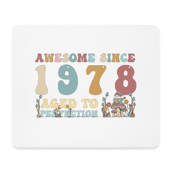 Génial depuis 1978 - 45e anniversaire - 2023 Groovy - Tapis de souris (format paysage) - blanc - Devant