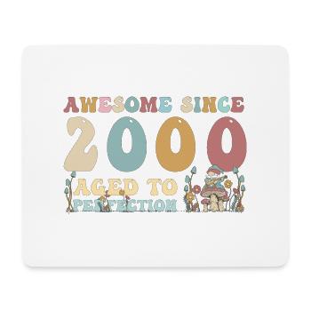 Awesome since 2000 - 23rd Birthday - 2023 Groovy - Mouse Pad (horizontal) - white - Front