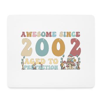 Génial depuis 2002 - 21e anniversaire - 2023 Groovy - Tapis de souris (format paysage) - blanc - Devant
