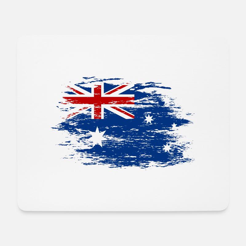 Australien Flagge used - Mousepad (Querformat) - Weiß
