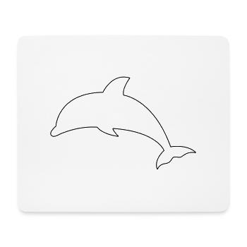 Delfin - Mousepad (Querformat) - Weiß - Vorne