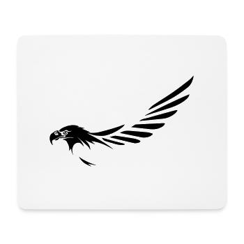 Adlerkopf mit Flügel - Mousepad (Querformat) - Weiß - Vorne