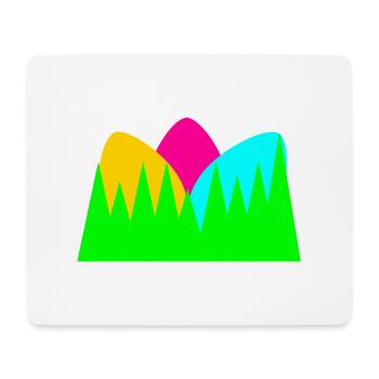 Bunte Ostereier - Mousepad (Querformat) - Weiß - Vorne
