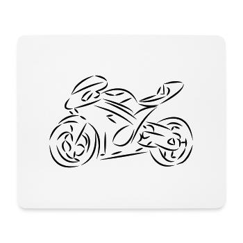 Superbike - Motorcycle - Mouse Pad (horizontal) - white - Front