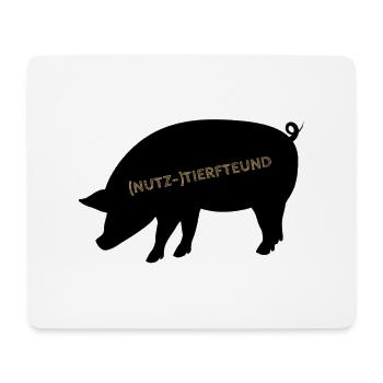 (Nutz-)tierfreund - Mousepad (Querformat) - Weiß - Vorne