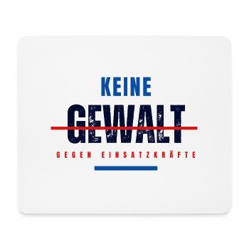 Keine Gewalt gegen Einsaztkräfte - Mousepad (Querformat) - Weiß - Vorne