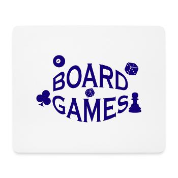 boardgame chess backgammon game night - Mousepad (Querformat) - Weiß - Vorne