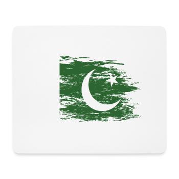 Drapeau pakistanais utilisé - Tapis de souris (format paysage) - blanc - Devant