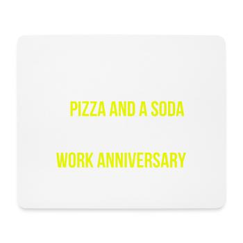Anniversaire de travail Chef Pizza Disant anglais - Tapis de souris (format paysage) - blanc - Devant