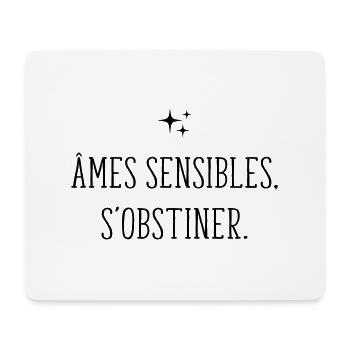 Ames Sensibles S'obstiner - Tapis de souris (format paysage) - blanc - Devant