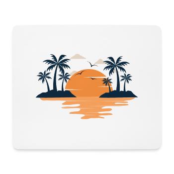 Sommerurlaub am Meer - Mousepad (Querformat) - Weiß - Vorne