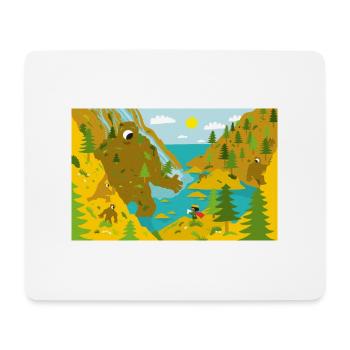 Felsgolems - Mousepad (Querformat) - Weiß - Vorne