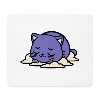 bébé chat qui dort - Tapis de souris (format paysage) - blanc - Devant