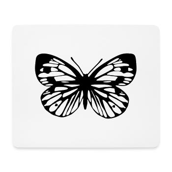 Green-veined white Butterfly - Mouse Pad (horizontal) - white - Front