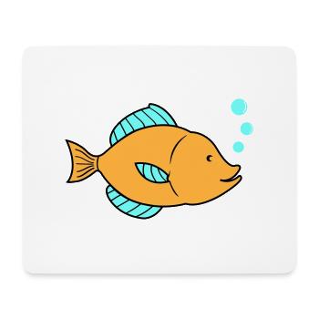 fisch comic 01 - Mousepad (Querformat) - Weiß - Vorne