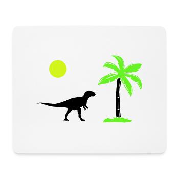 Dinosaur Palm - Mouse Pad (horizontal) - white - Front