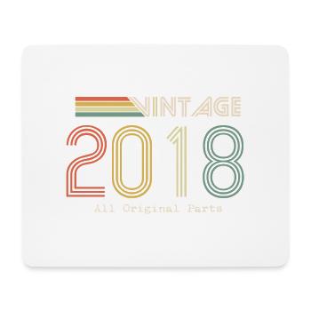 Épique et Légendaire né en 2018 : 6e anniversaire - Tapis de souris (format paysage) - blanc - Devant
