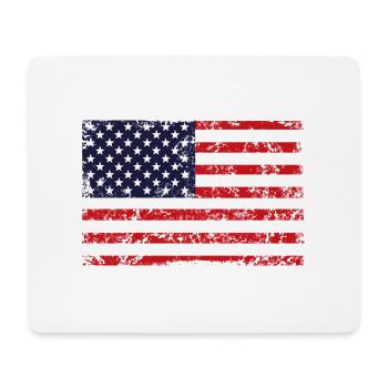 DRAPEAU DE L’AMÉRIQUE rétro - Tapis de souris (format paysage) - blanc - Devant