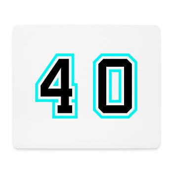 40 Zahl symbol - Mousepad (Querformat) - Weiß - Vorne