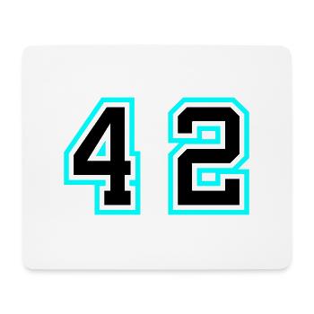 42 Zahl symbol - Mousepad (Querformat) - Weiß - Vorne