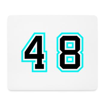 48 Zahl symbol - Mousepad (Querformat) - Weiß - Vorne