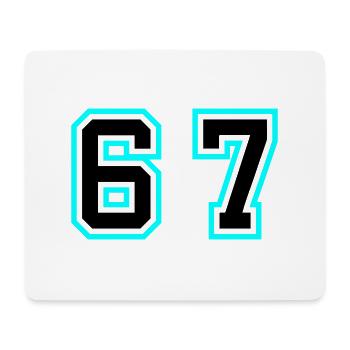 67 Number Symbol - Mouse Pad (horizontal) - white - Front